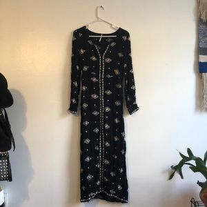 Free People Embroidered Maxi Dress